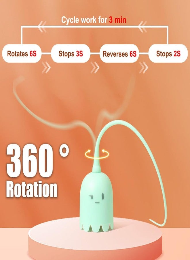 DONGKER Cat Wand Toy,Automatic Silicone Tail Cat Teaser Toy Rechargeable Kittens Self Play Toy for Indoor Cats Bored Stress Relief - Image 3